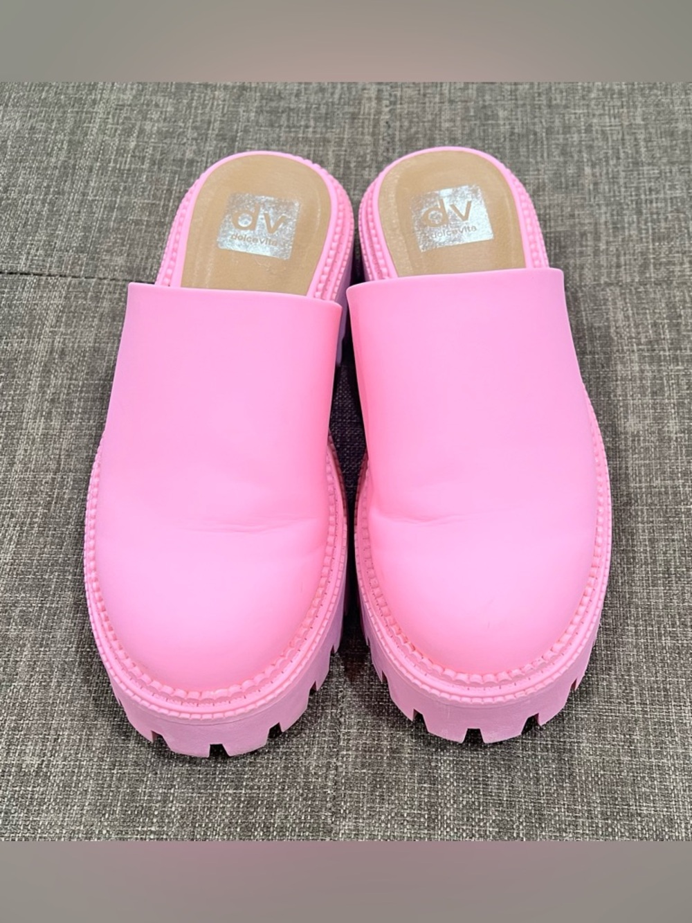 DV by Dolce Vita Bubblegum Pink Lug-Sole Slip-On Mules